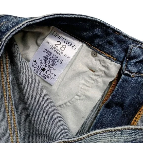 Driftwood High Rise Jackie Blue Embroidered Women's Jeans Size 28 Western Boho - Picture 5 of 5